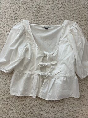 American Eagle Cottagecore Tie-Front  Top
